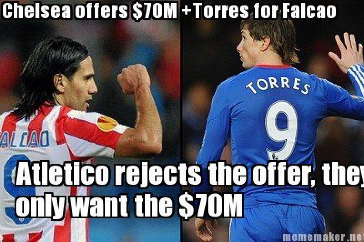 Să nu uităm să zîmbim! » Oferta fantastică făcută de Chelsea pentru Falcao, refuzată de Atletico Madrid :D
