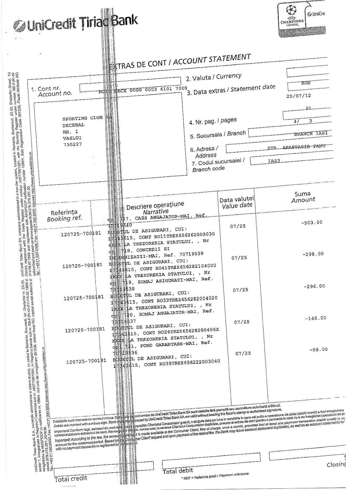 Porumboiu reacţionează la decizia UEFA: "Am crezut că acolo sînt oameni serioşi, dar m-am înşelat" » Vasluiul se apără cu documente oficiale