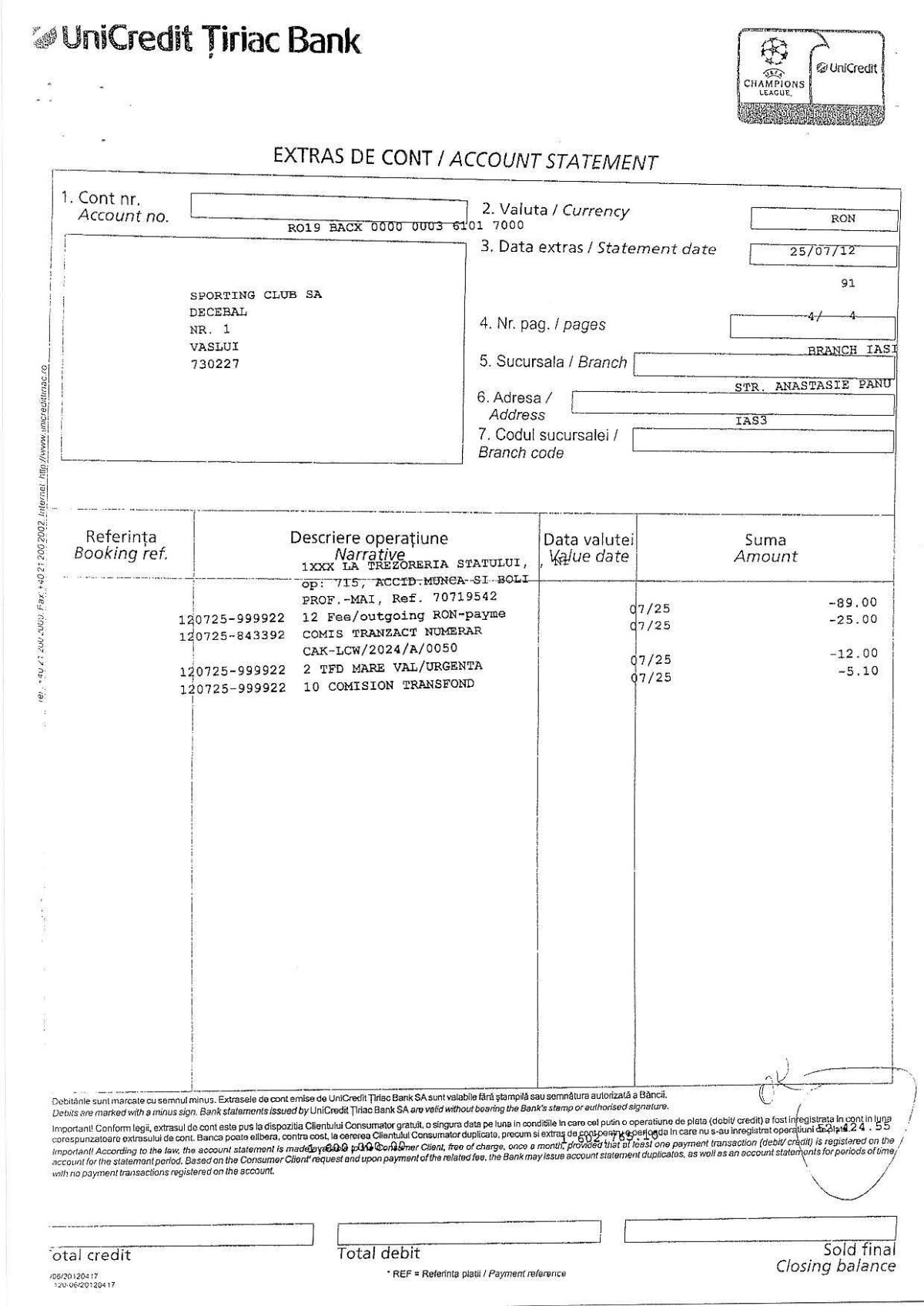 Porumboiu reacţionează la decizia UEFA: "Am crezut că acolo sînt oameni serioşi, dar m-am înşelat" » Vasluiul se apără cu documente oficiale