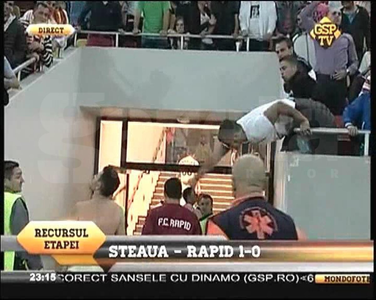IMAGINI ŞOCANTE Herea lovit de un suporter pe Naţional Arena!