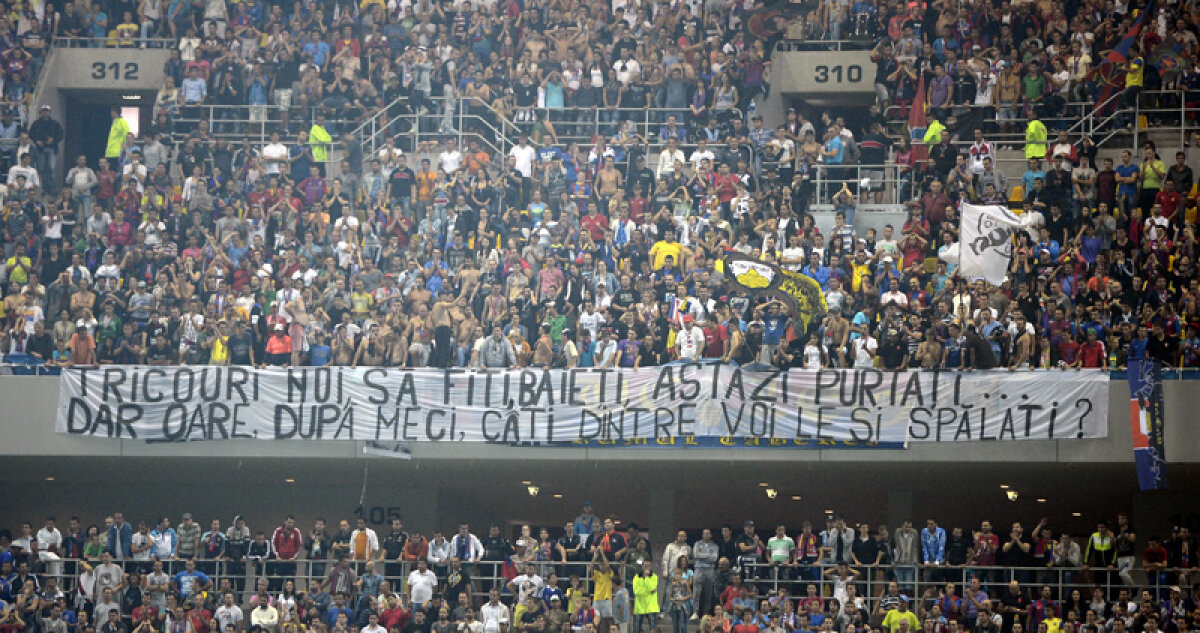 FOTO MM a garantat bannerul rasist! » Steliştii l-au omagiat la derby pe un criminal care a ucis 24 de ţigani