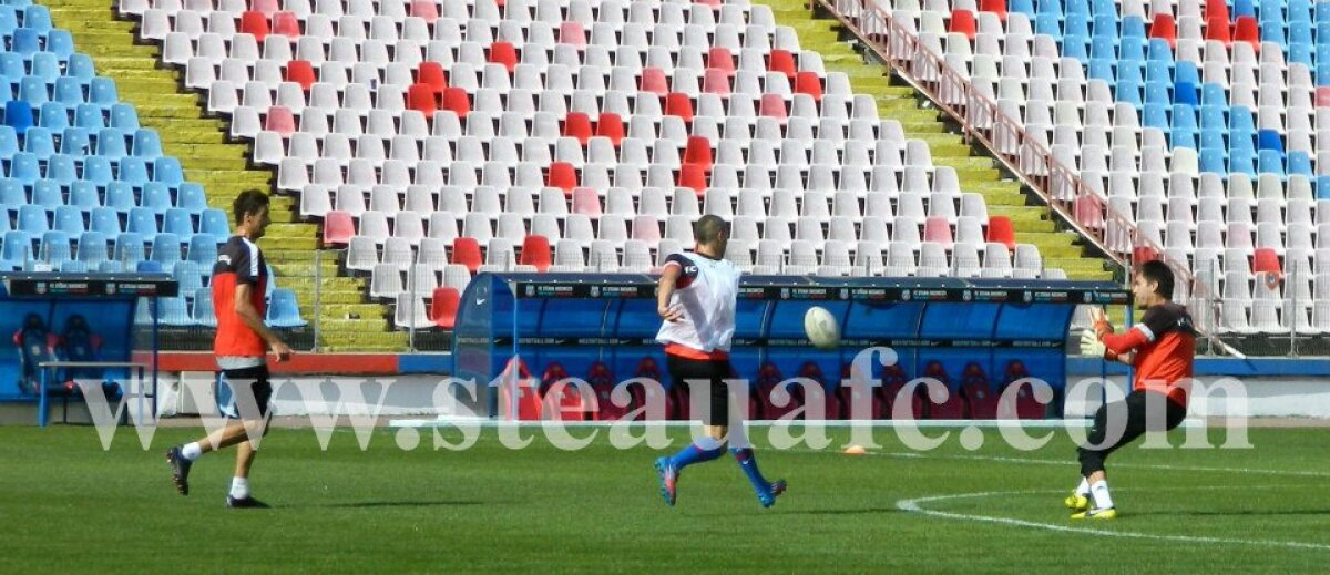 FOTO Pregătire specială pentru Petrolul » Steliştii s-au antrenat cu mingea de rugby