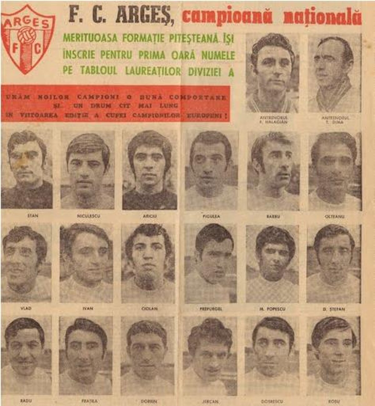 Radu Jercan, partenerul lui Dobrin în atacul lui FC Argeş, a decedat la 66 de ani