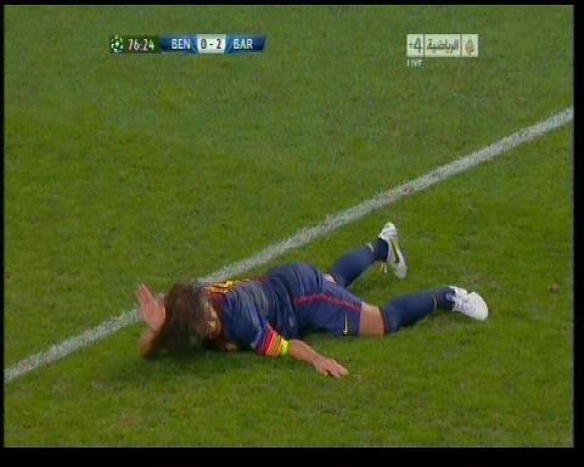 VIDEO Barcelona în şoc! » Accidentare horror suferită de Puyol în această seară!