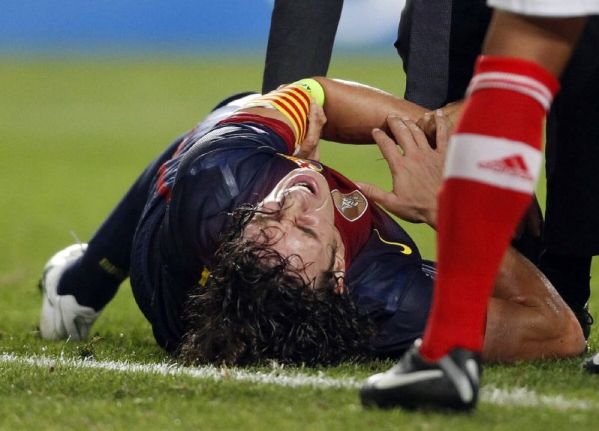 VIDEO Barcelona în şoc! » Accidentare horror suferită de Puyol în această seară!