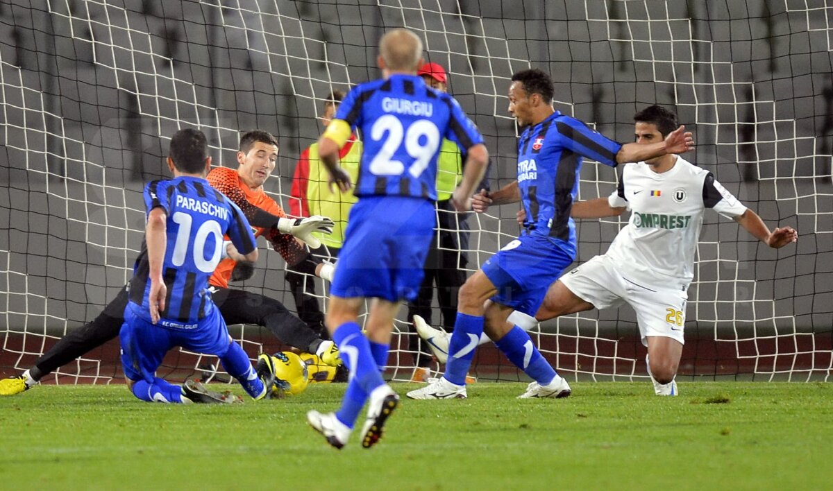 FOTO şi VIDEO U Cluj - Oţelul 1-1 » Studenţii şi gălăţenii s-au îngropat reciproc