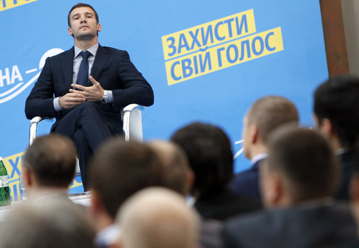 Kievul nu-l mai iubeşte! » Idol şi golgeter în teren, Şevcenko are şanse infime să ajungă deputat la alegerile de azi