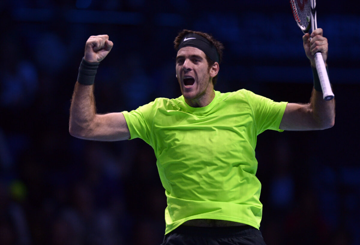 FOTO Juan Martin del Potro l-a învins pe Roger Federer şi şi-a asigurat locul în semifinale: "Muy bieeeen!"