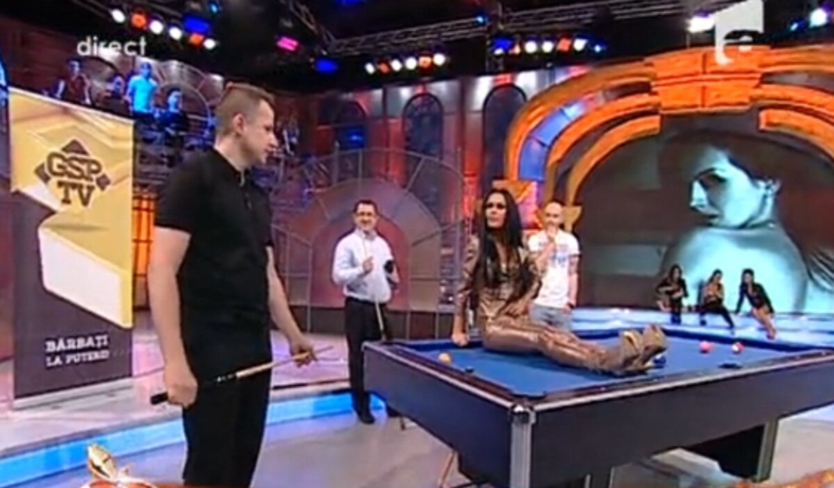 Daniela Crudu ia lecţii de biliard în direct la "Un show păcătos"!