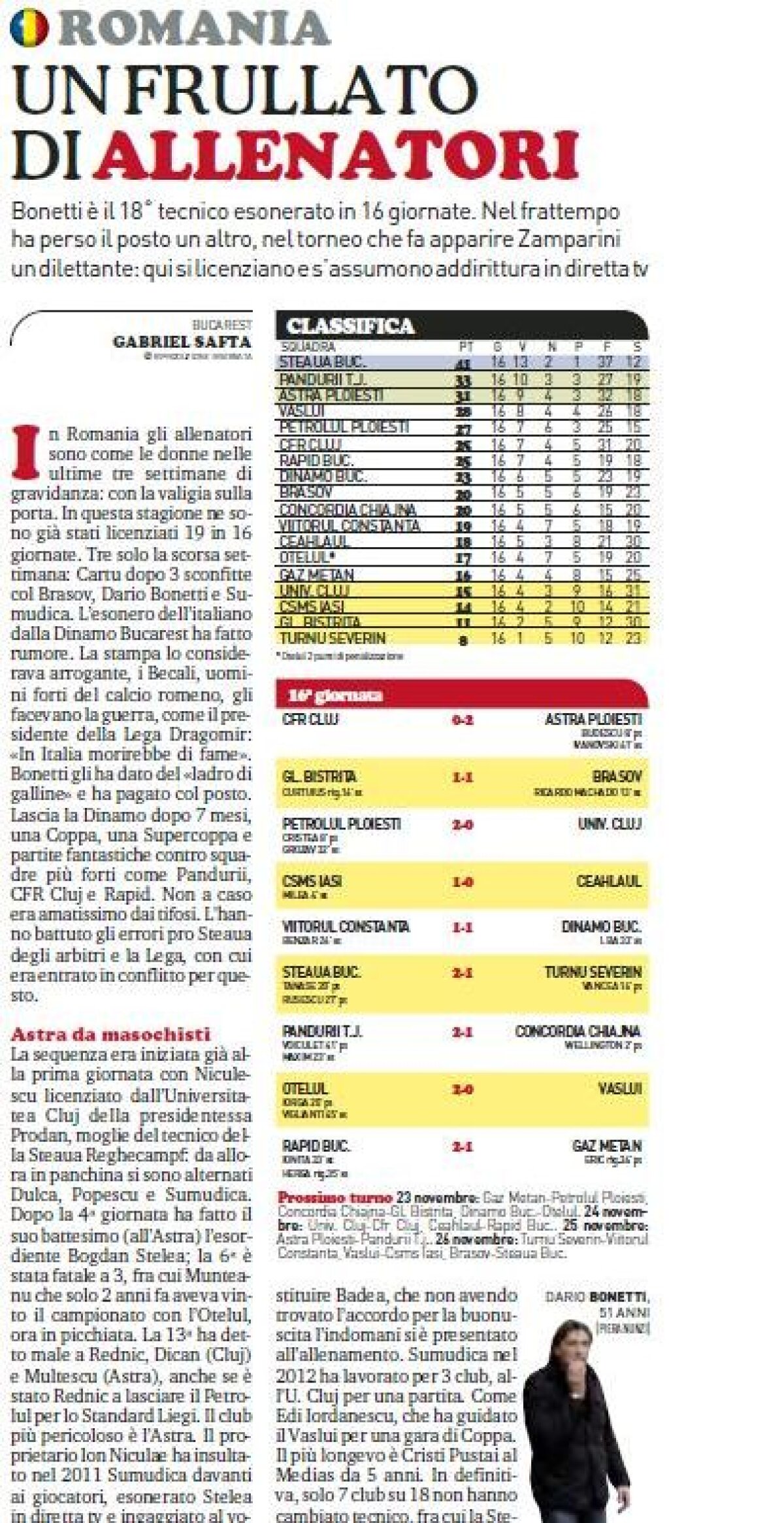 Liga 1 sperie Europa » "Antrenorii din România sînt precum femeile însărcinate în ultimele 3 săptămîni"
