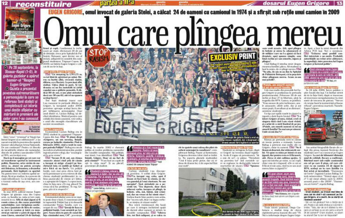 Citeşte doar în ediţia tipărită a Gazetei de azi » Două poveşti în oglindă: Destinul sfîşietor al lui Eugen Grigore şi întîmplările haioase ale lui Ionuţ Luţu