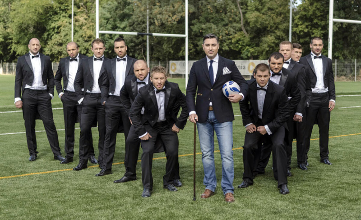 FOTO Gentlemani pe teren » Componenţii naţionalei de rugby au fost îmbrăcaţi de designerul Casei Regale