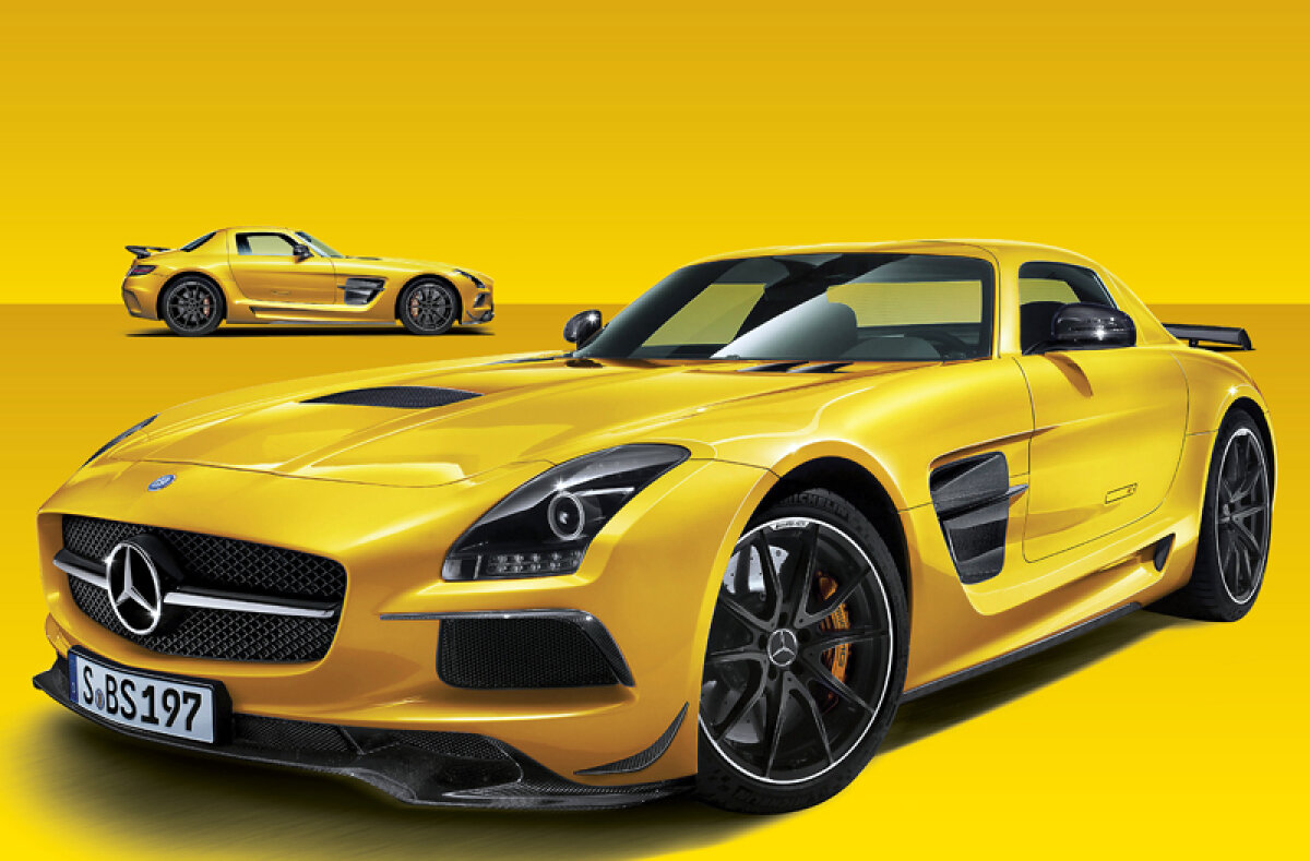 Chiar e bombă! » Superbul Mercedes SLS AMG Black este prezentat detaliat în noul număr TopGear