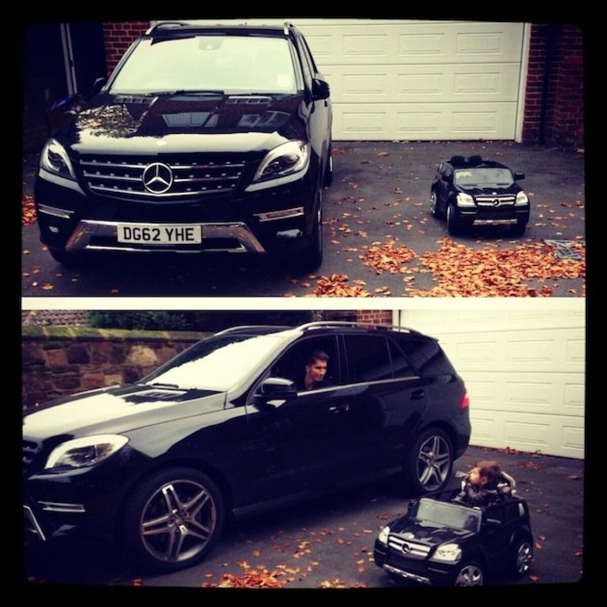 FOTO Cristiano Ronaldo junior, răsfăţat de tatăl său cu un Audi în miniatură :D