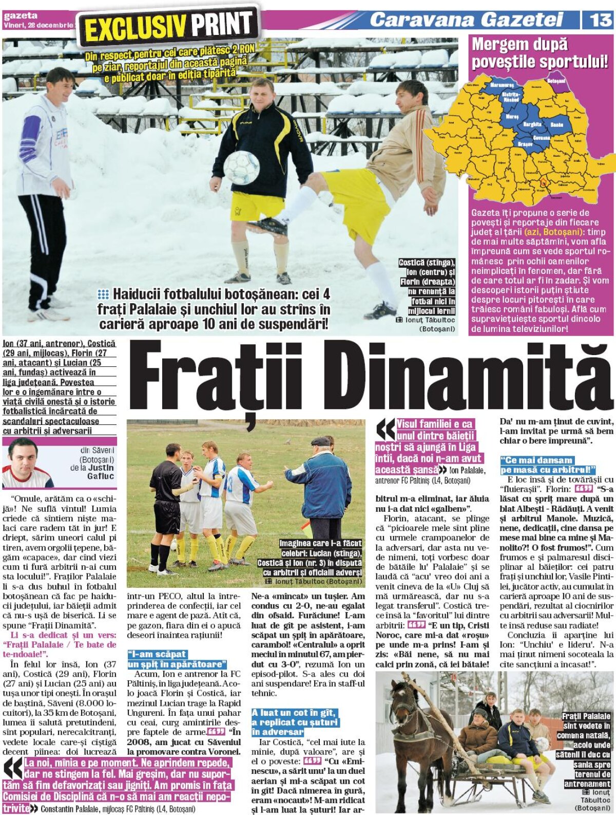 Exclusiv print » Traseul emoţionant al micului star din echipa adoptată de Gazetă şi povestea haiducilor fotbalului botoşănean