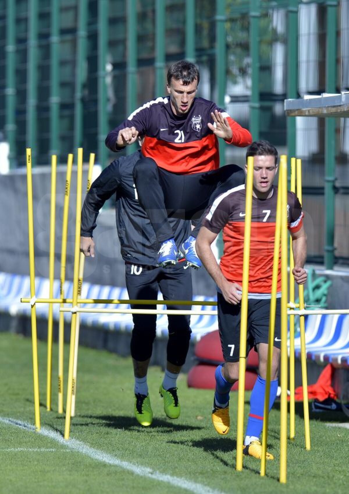 FOTO Au arat terenul » Steliştii au transpirat din greu, fiind nevoiţi să tragă o greutate de 20 de kilograme