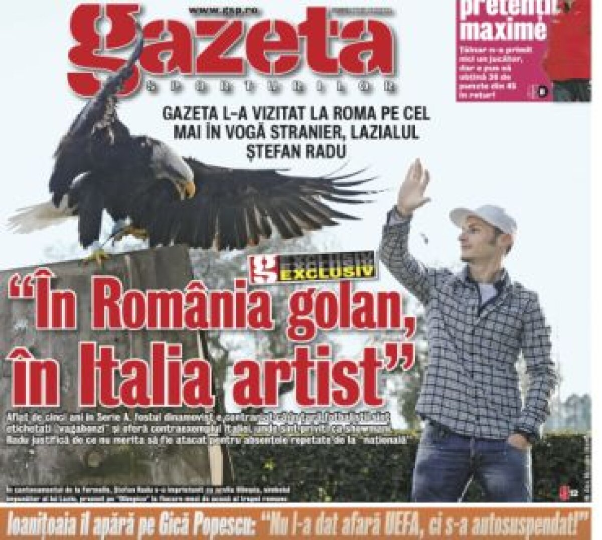 Exclusiv print » Interviu realizat la Roma cu Ştefan Radu, puştiul descoperit de Gazetă care a ajuns în Bundesliga şi aventurile unui nevăzător fără frică