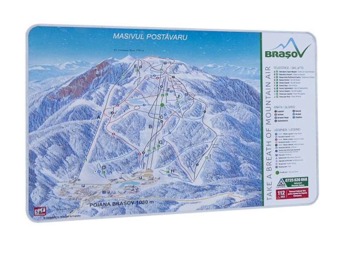 FOTO Drumul roşu e albastru » Cea mai lungă pîrtie de schi din România se găseşte în Poiana Braşov