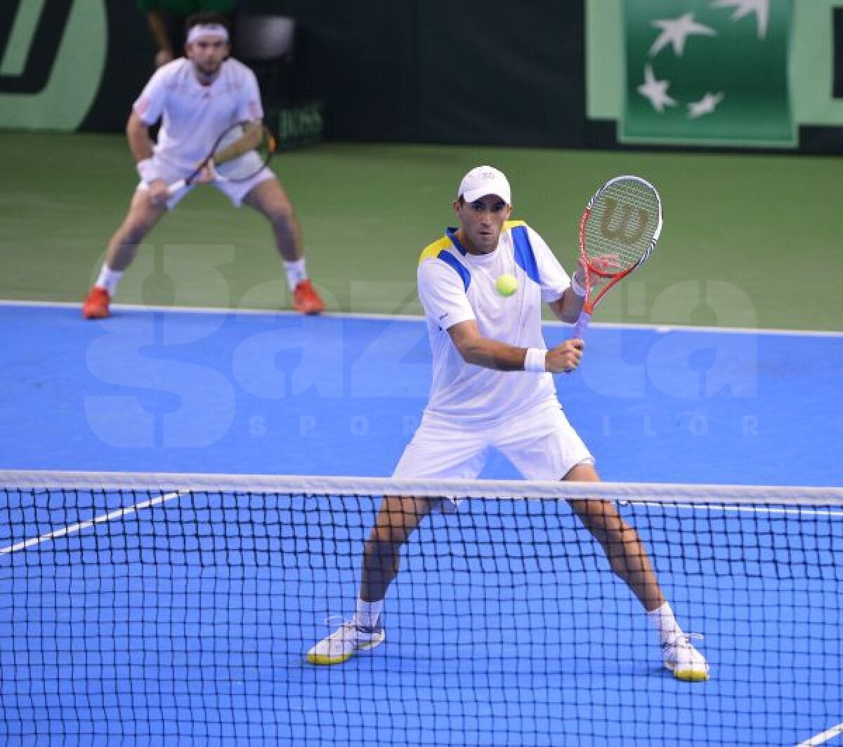 FOTO Caz rezolvat » Tecău şi Mergea au învins ieri în meciul de dublu şi au adus punctul cîştigător cu Danemarca