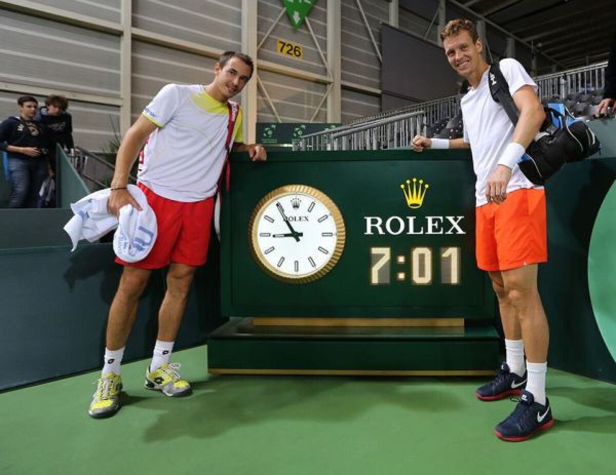 Maraton la dublu » Elveţia a pierdut meciul de dublu cu Cehia după 7 ore de joc!