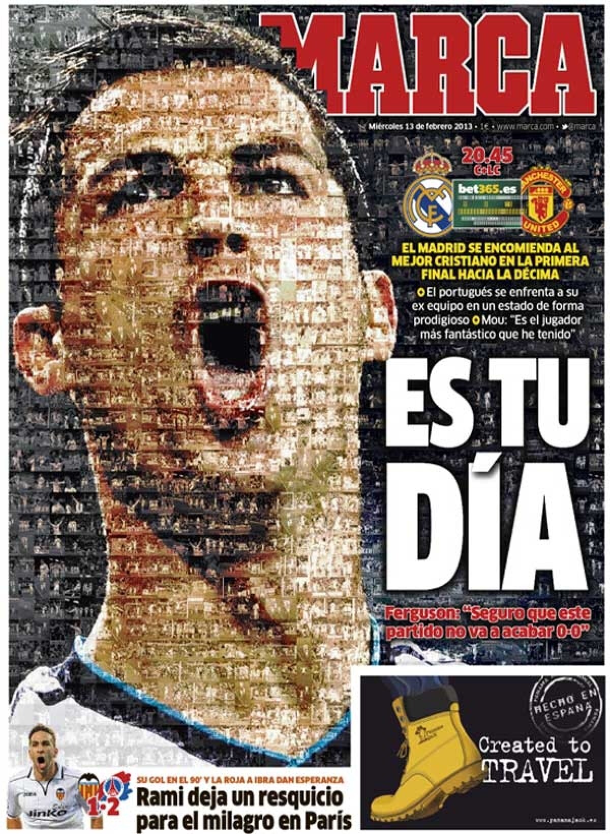 Ziarele din Anglia şi Spania fac spectacol înainte de Real Madrid - Manchester United » Rooney şi Ronaldo sînt vedetele