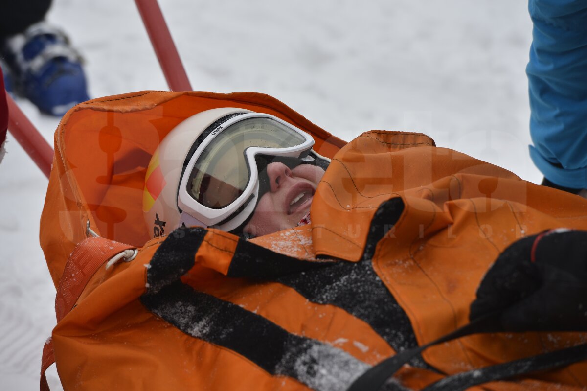 GALERIE FOTO Primul accident la FOTE: căzătură urîtă la slalom uriaş!