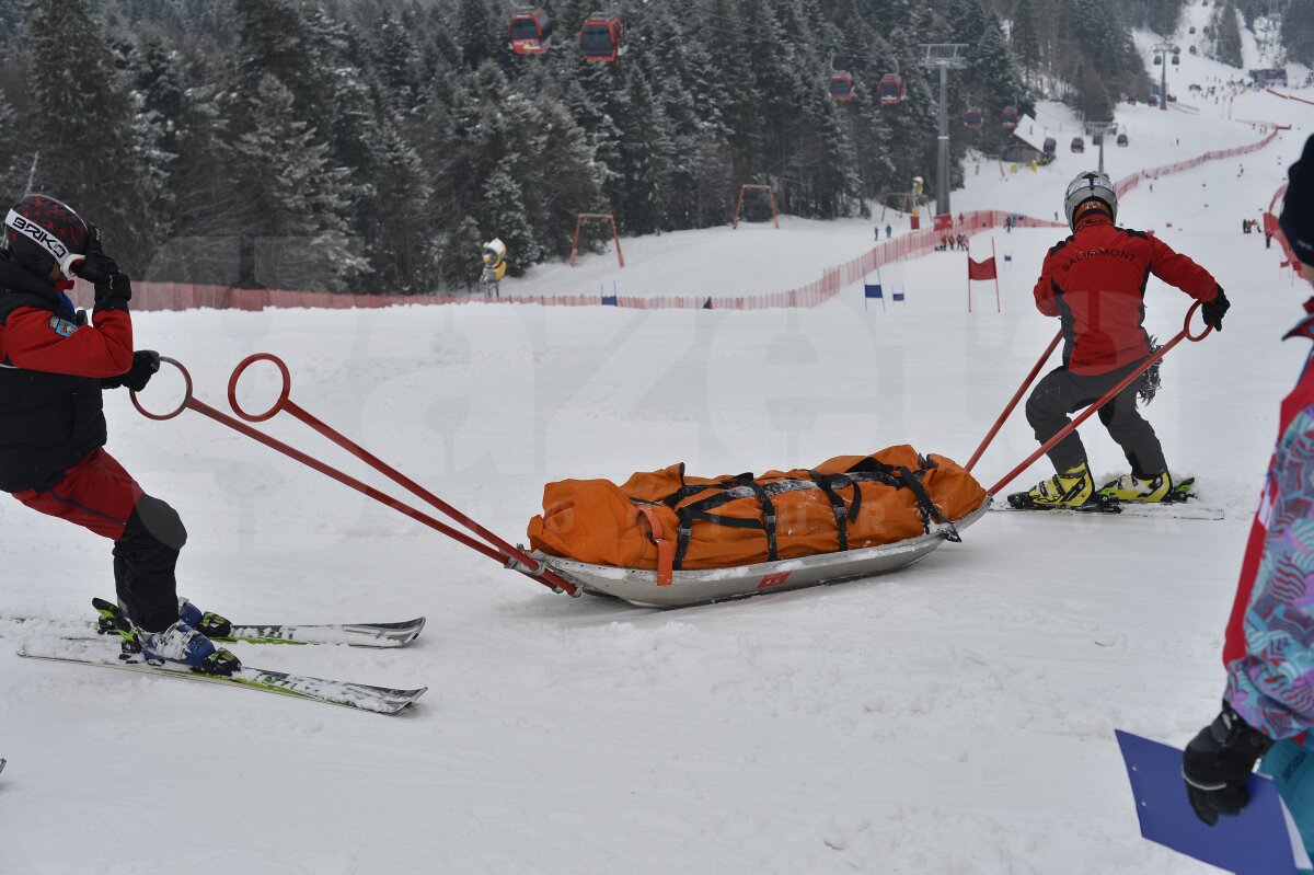 GALERIE FOTO Primul accident la FOTE: căzătură urîtă la slalom uriaş!