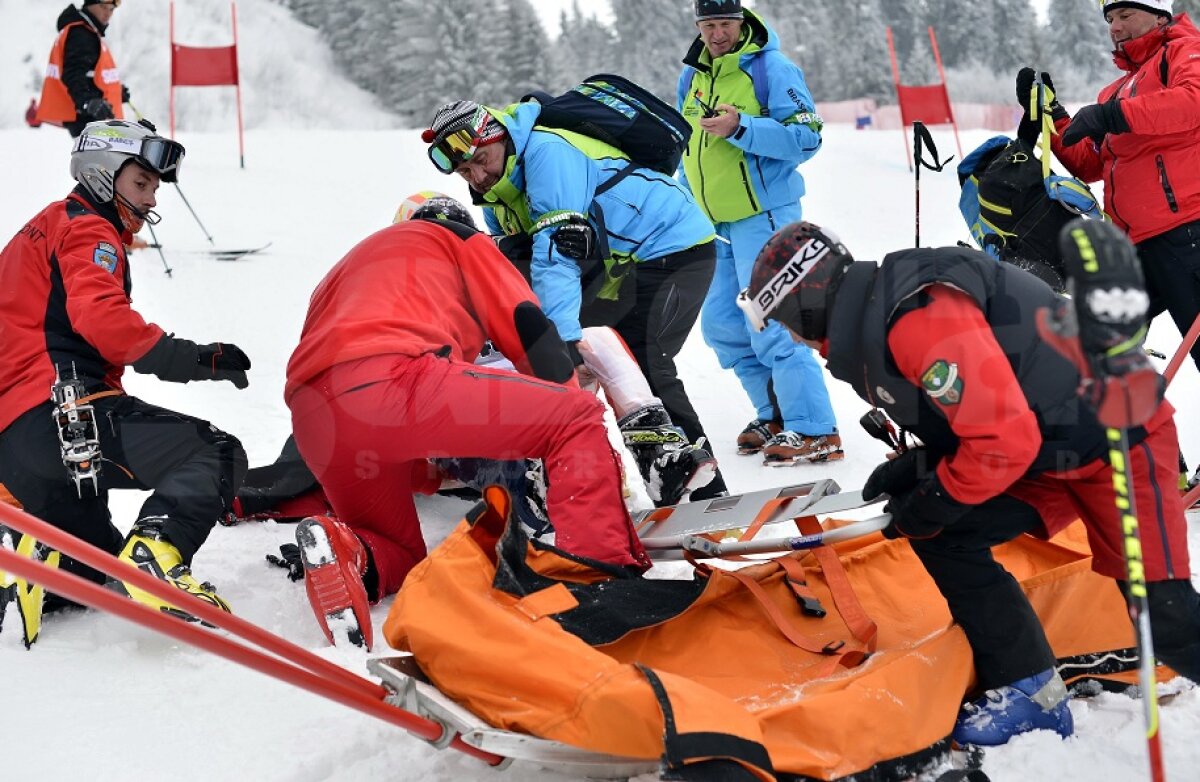 GALERIE FOTO Primul accident la FOTE: căzătură urîtă la slalom uriaş!