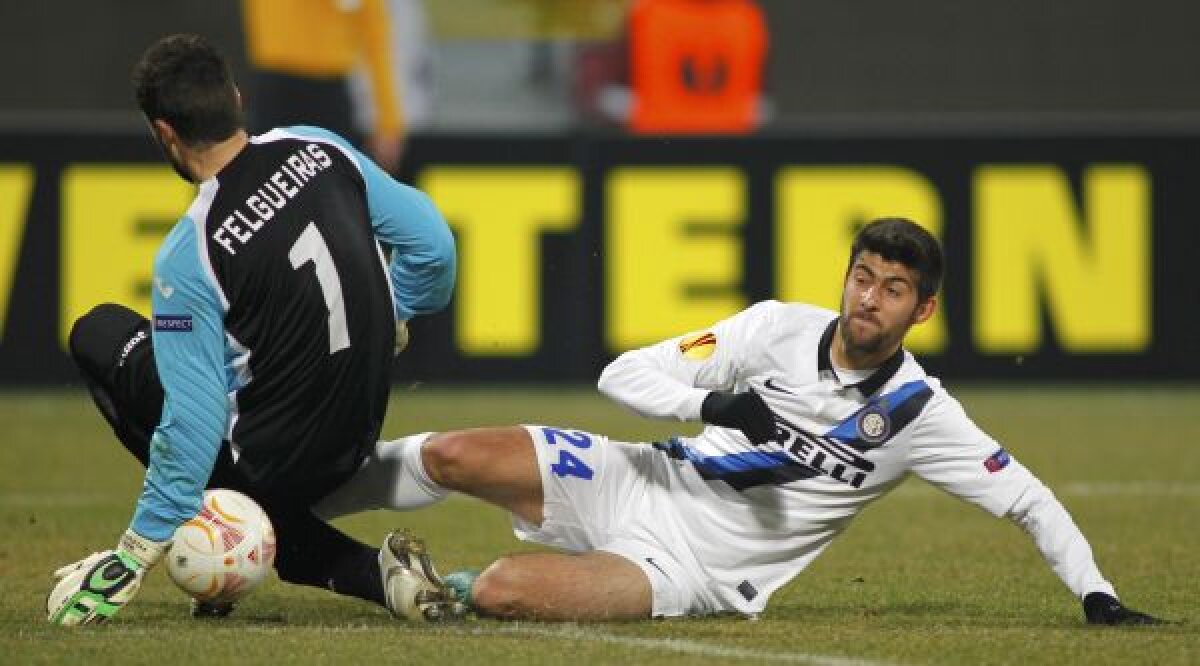Felgueiras îşi recunoaşte vina de la a doua reuşită a Interului: "Îmi cer scuze pentru greşeala de la gol"