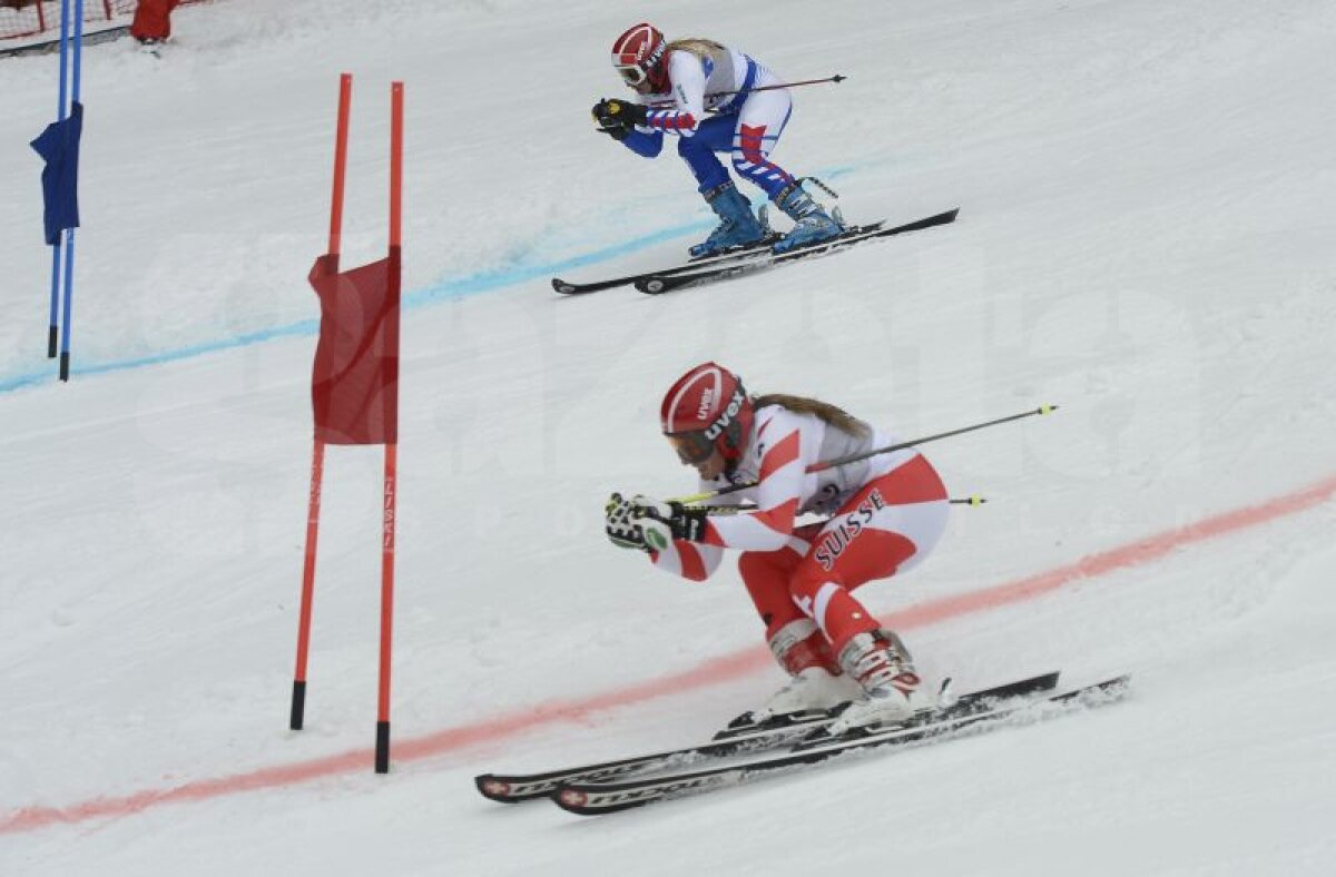 GALERIE FOTO Fotbalul s-a mutat pe pîrtia FOTE » Spectator surpriză la slalom mixt
