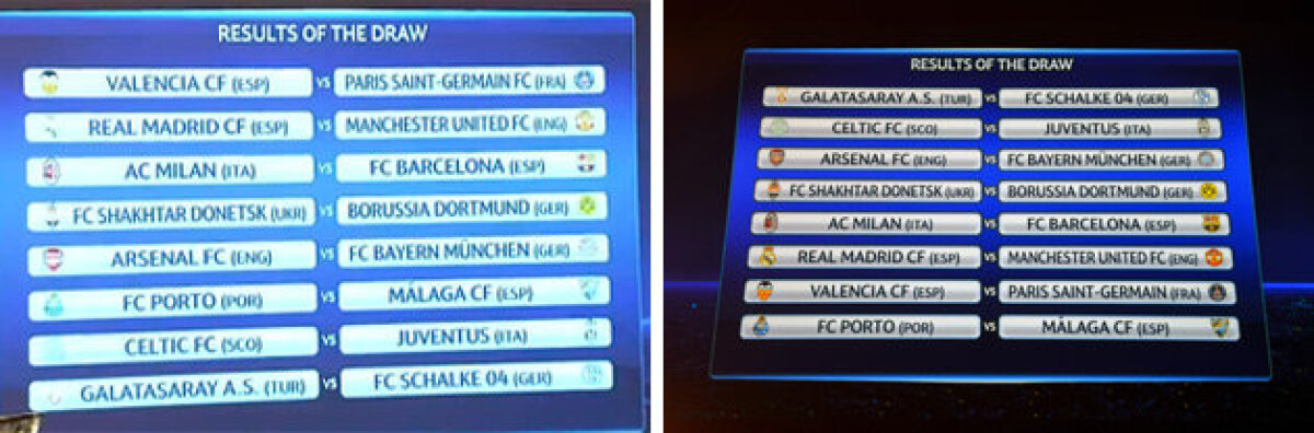 FOTO Real Madrid - Dortmund în "sferturile" Ligii? Ecranul buclucaş al UEFA loveşte din nou :D