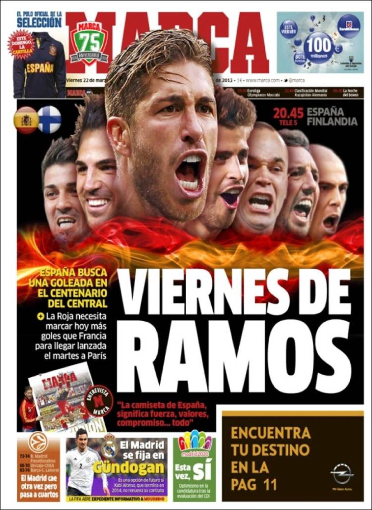 FOTO şi VIDEO Aniversare cu gol » Ramos s-a transformat în cel mai tînar internaţional european care ajunge la 100 de selecţii