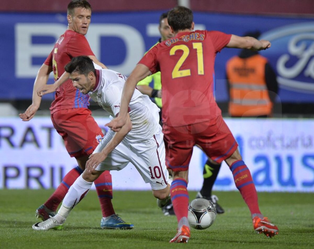 FOTO şi VIDEO Bourceanu a salvat un punct pentru lider » Rapid - Steaua 1-1, după un derby umbrit de incidente