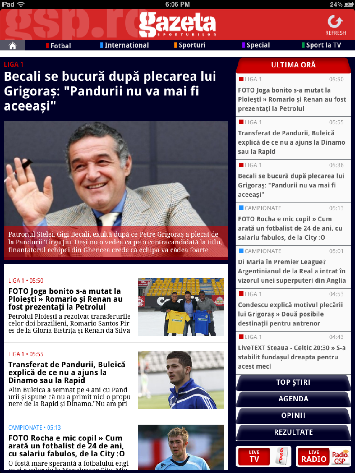 O nouă aplicaţie GSP pentru tablete iPad şi Android! Descarc-o acum, gratis, din AppStore şi Google Play