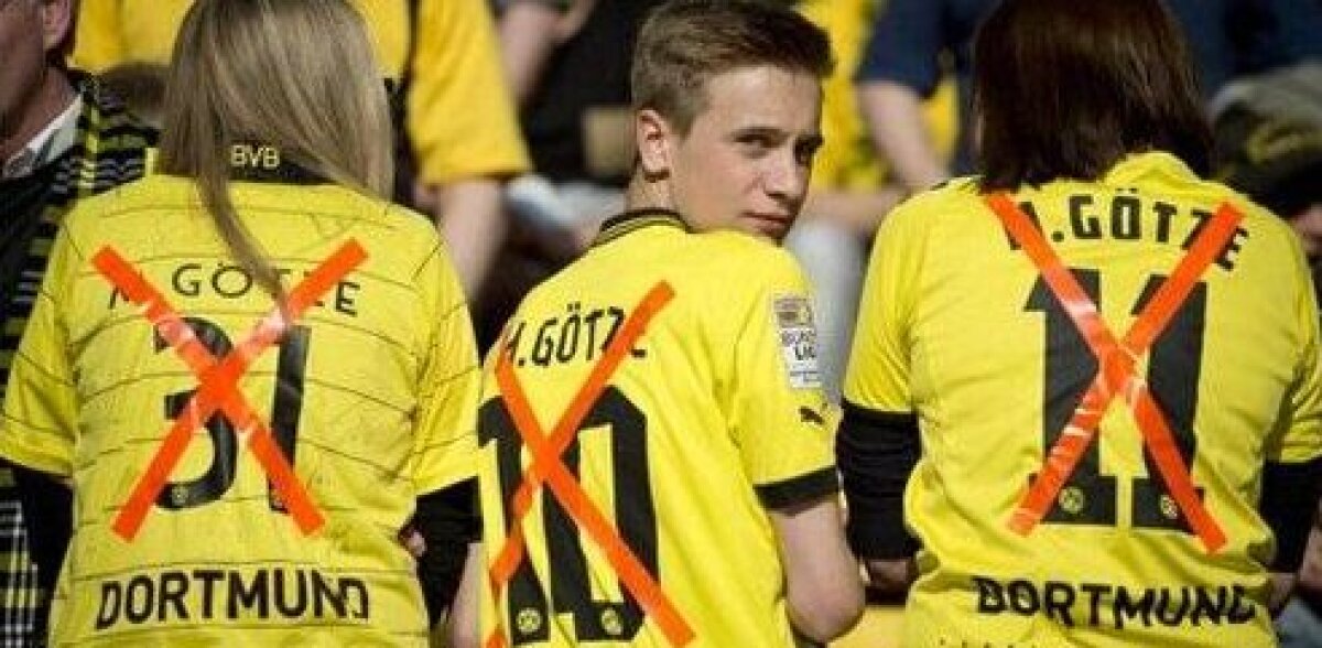 FOTO Toţi ochii pe Gotze » Cum a reacţionat "trădătorul" la golurile din finala Ligii şi cum l-au contestat fanii