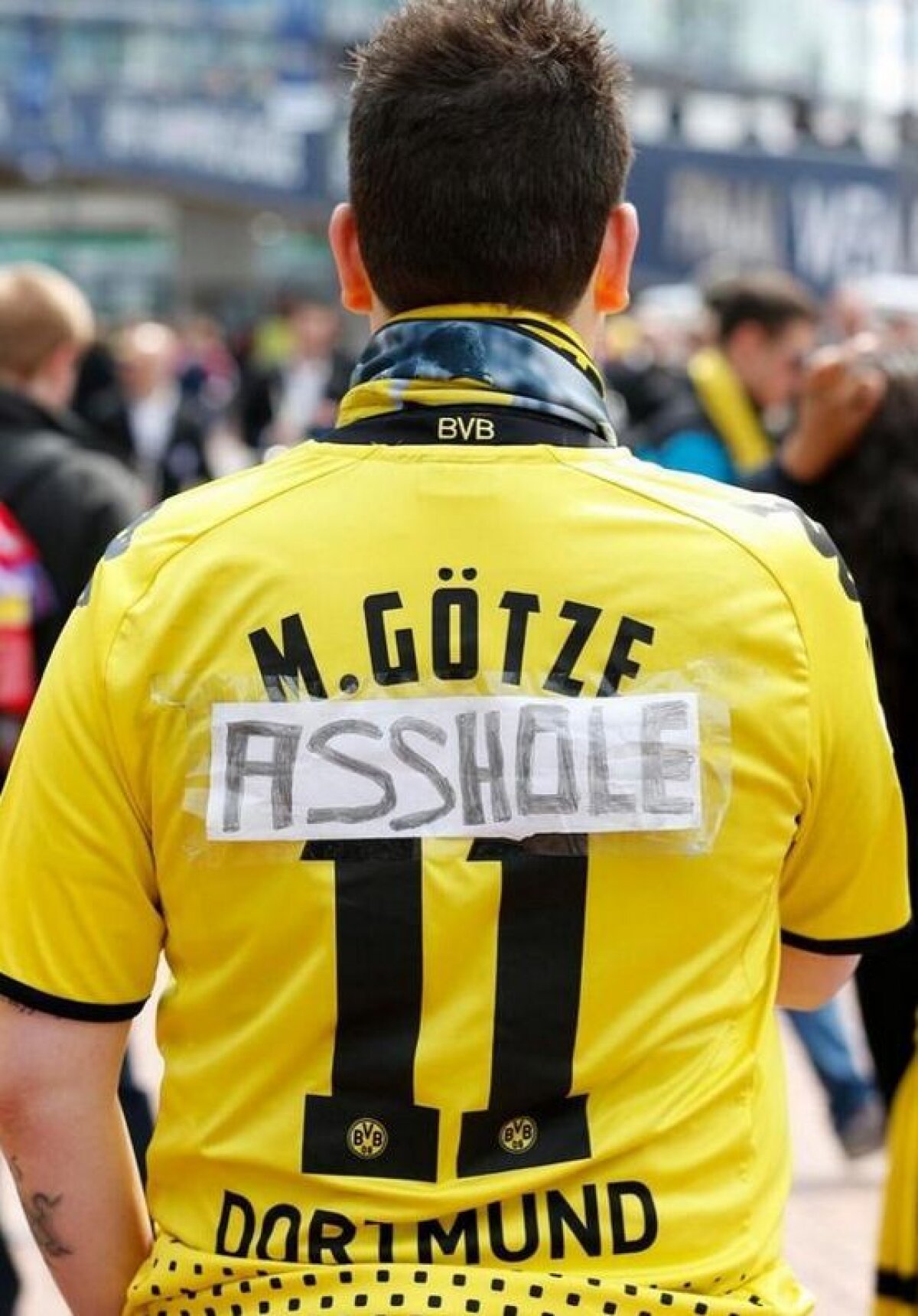 FOTO Toţi ochii pe Gotze » Cum a reacţionat "trădătorul" la golurile din finala Ligii şi cum l-au contestat fanii