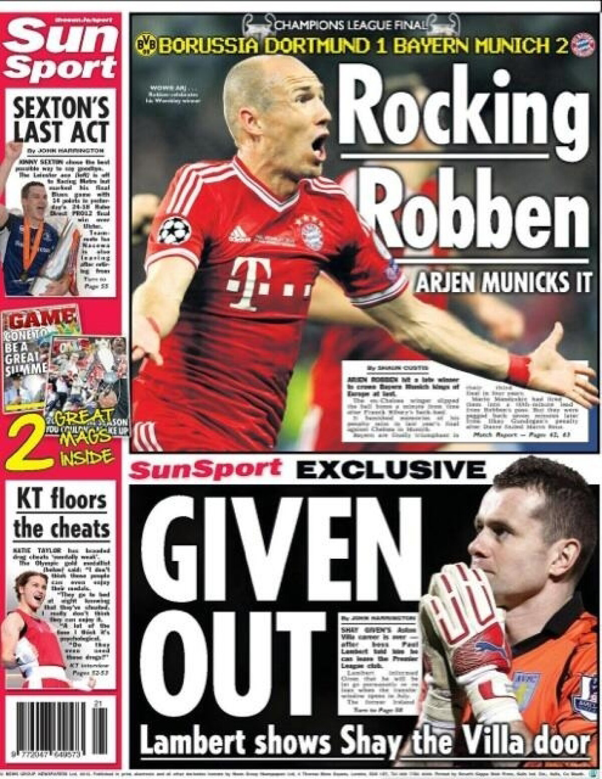 Corespondenţă din Londra! Cavalerul roşu » Arjen Robben a fost marele erou al finalei Ligii Campionilor