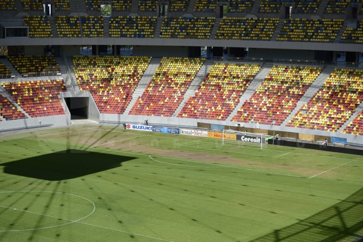 GALERIE FOTO EXCLUSIV » Gazonul Arenei Naţionale e distrus » Sandu: "Nu se poate aşa ceva!"