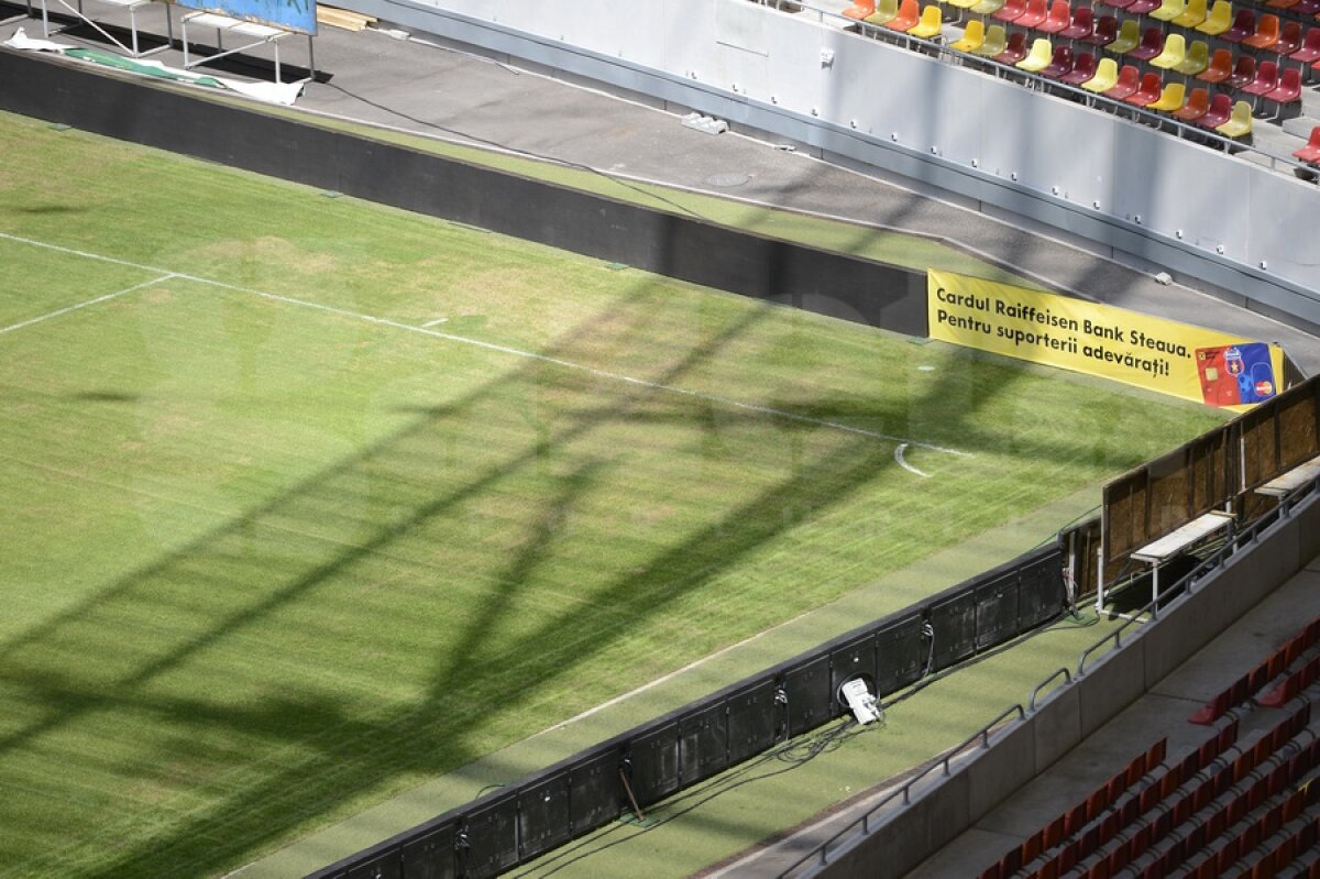 GALERIE FOTO EXCLUSIV » Gazonul Arenei Naţionale e distrus » Sandu: "Nu se poate aşa ceva!"