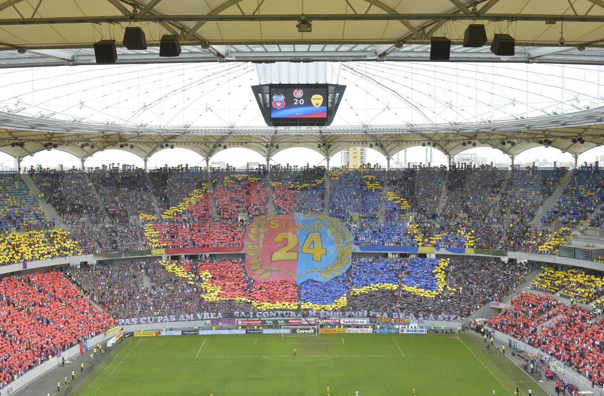 FOTO Supercoregrafie pentru titlul 24! 50.000 de oameni au făcut spectacol pe Naţional Arena