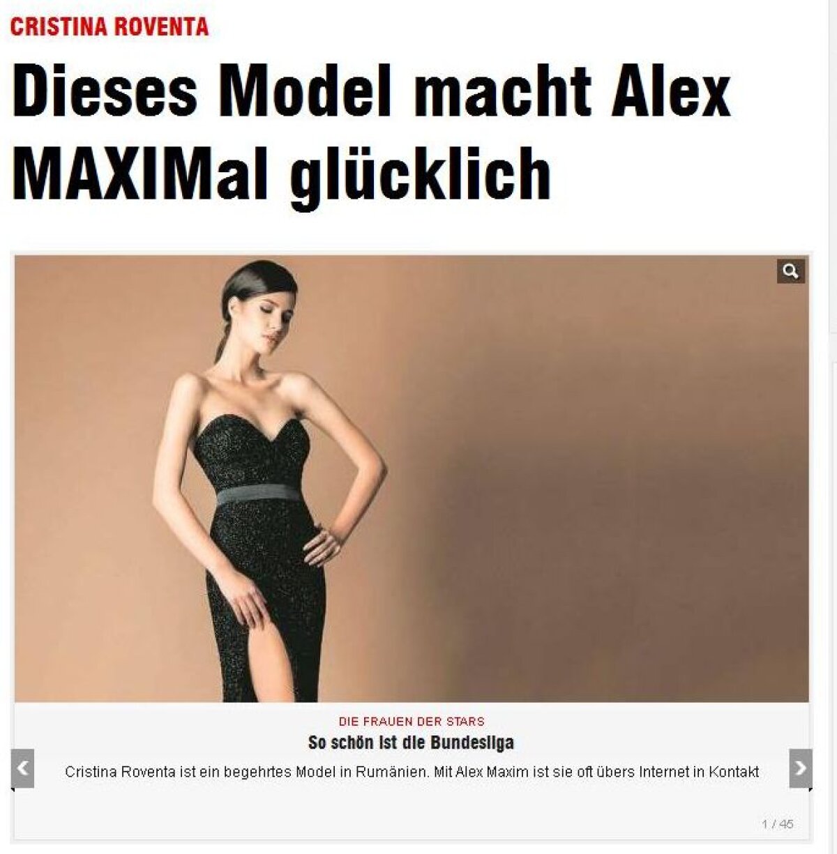 FOTO Presa germană o prezintă pe noua iubită a lui Maxim: "Miss Tourism Europe a primit de la Alex un ceas de 20.000 €"