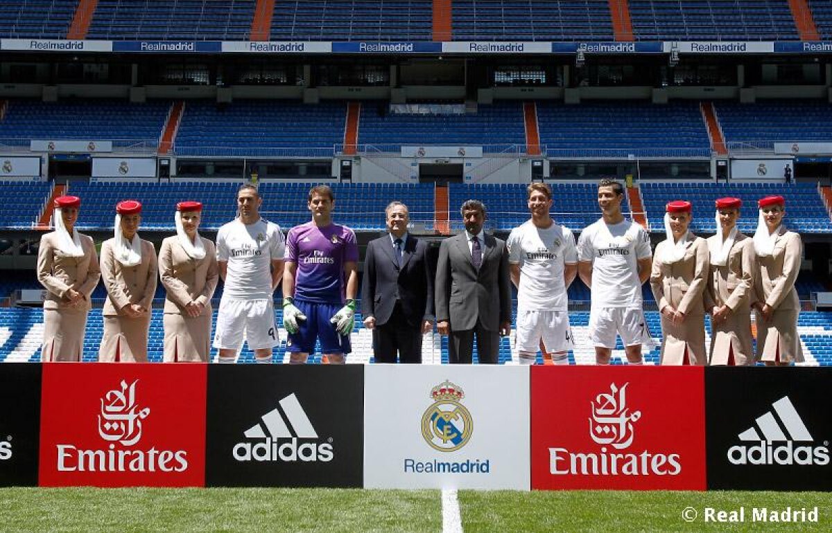 VIDEO şi FOTO » Real Madrid şi-a prezentat tricourile pentru sezonul viitor şi noul sponsor