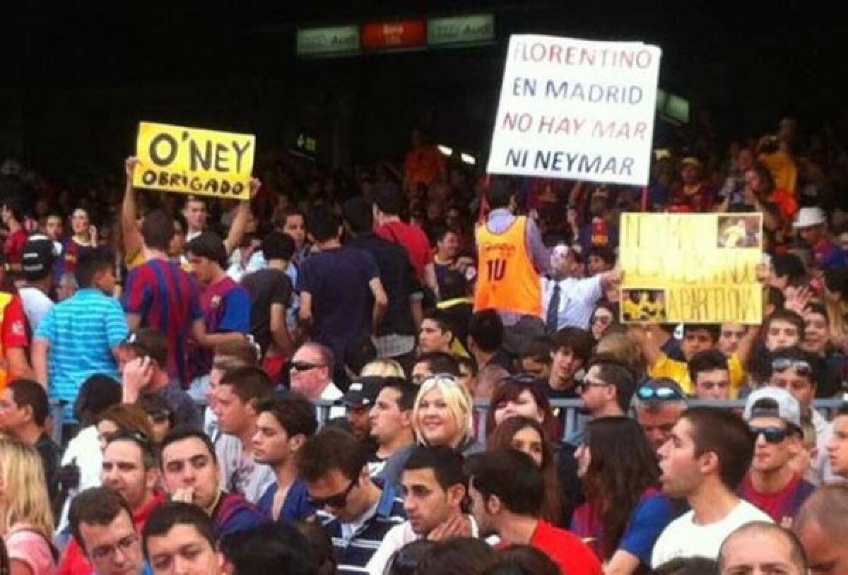 VIDEO şi FOTO » Neymar la prezentarea oficială pe Camp Nou: "Am venit să-l ajut pe Messi să rămînă cel mai bun din lume!"