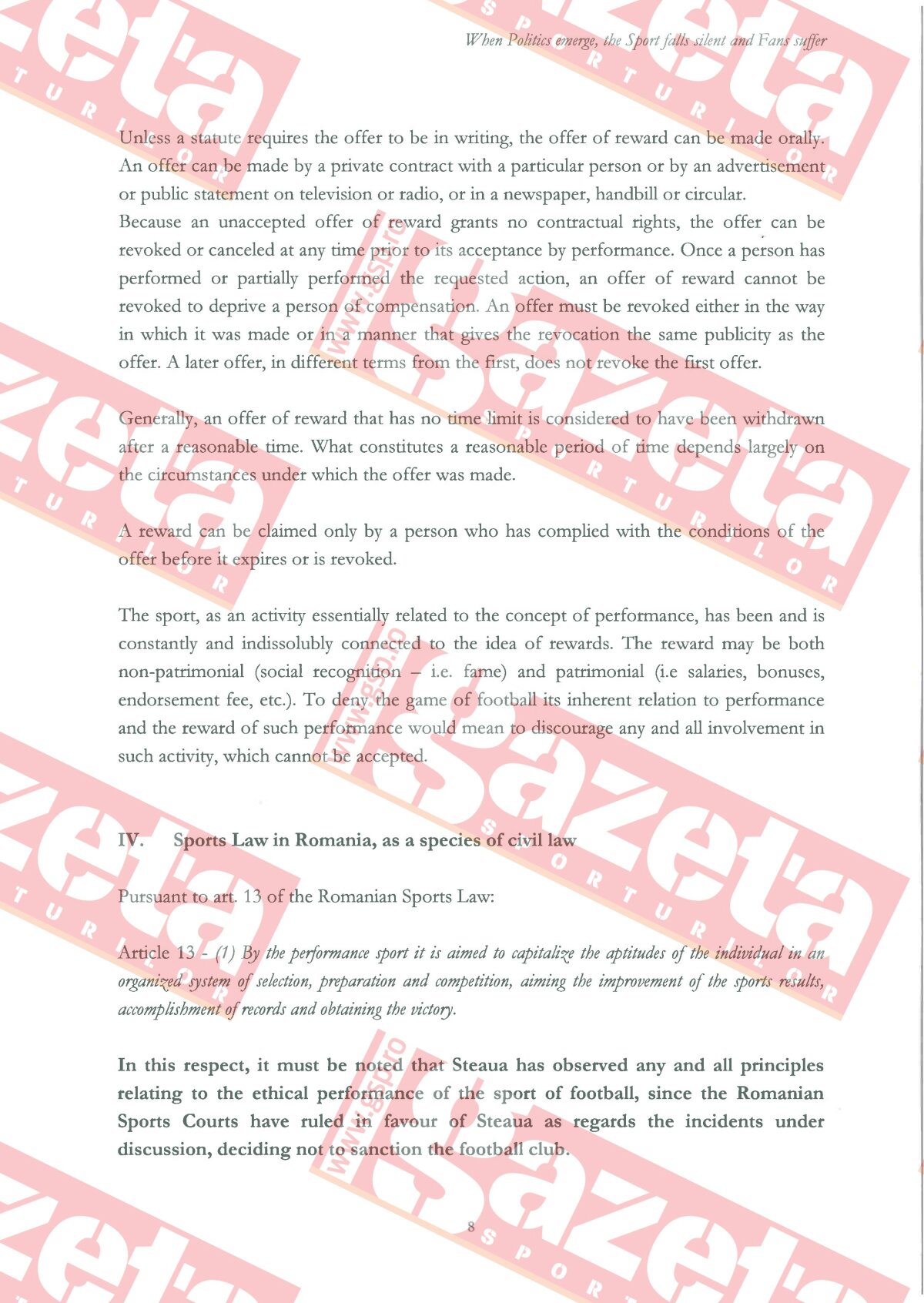 EXCLUSIV » Gazeta vă dezvăluie documentele cu care s-a apărat Steaua la UEFA: "Becali a fost condamnat după un Cod Penal comunist, care va fi înlocuit în 2014!"