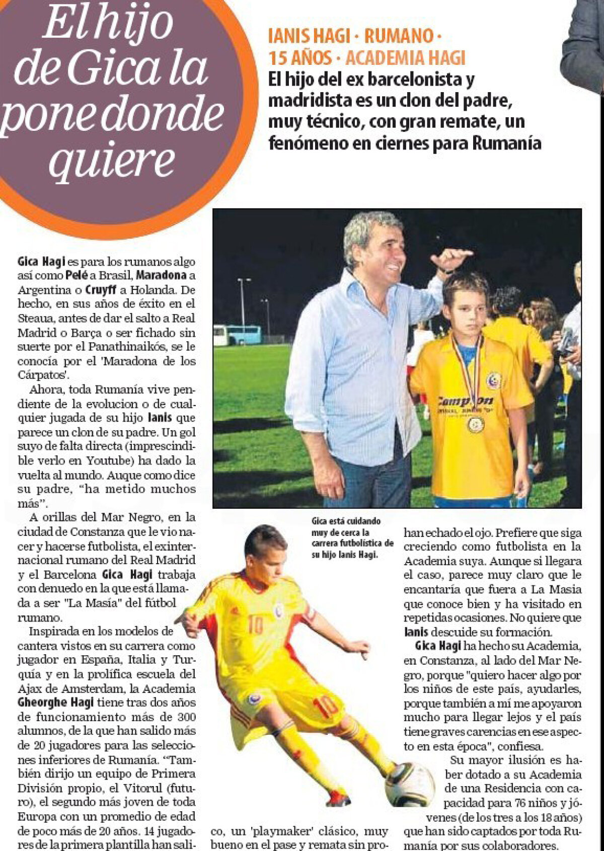 Ianis Hagi a ajuns în ziarul catalan Mundo Deportivo: ”Clona tatălui”