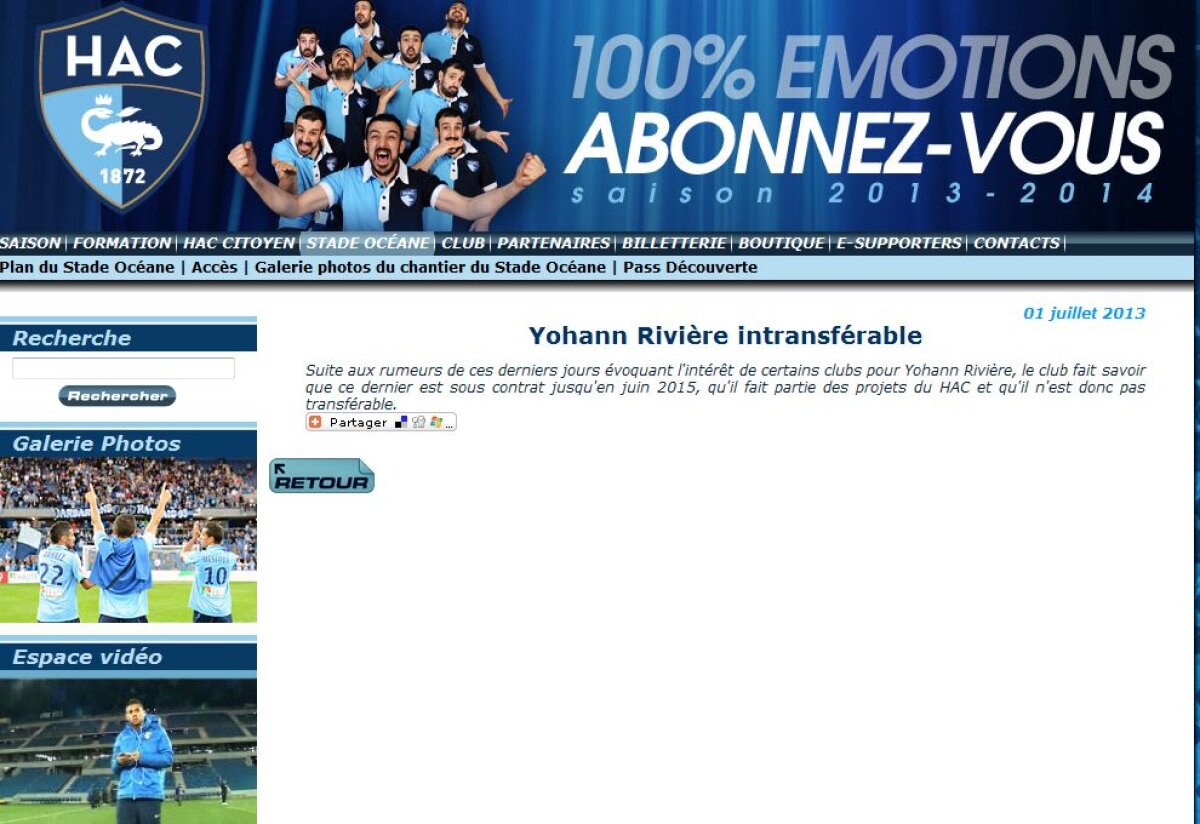 Un transfer a picat deja! Steaua a ratat achiziţionarea lui Riviere: "E netransferabil!"