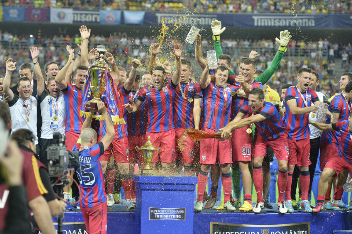 FOTO Party roş-albastru, bere brună » Cum au sărbătorit steliştii victoria din Supercupă