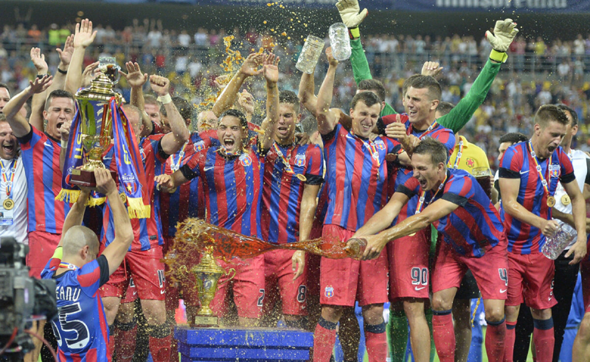 FOTO Party roş-albastru, bere brună » Cum au sărbătorit steliştii victoria din Supercupă
