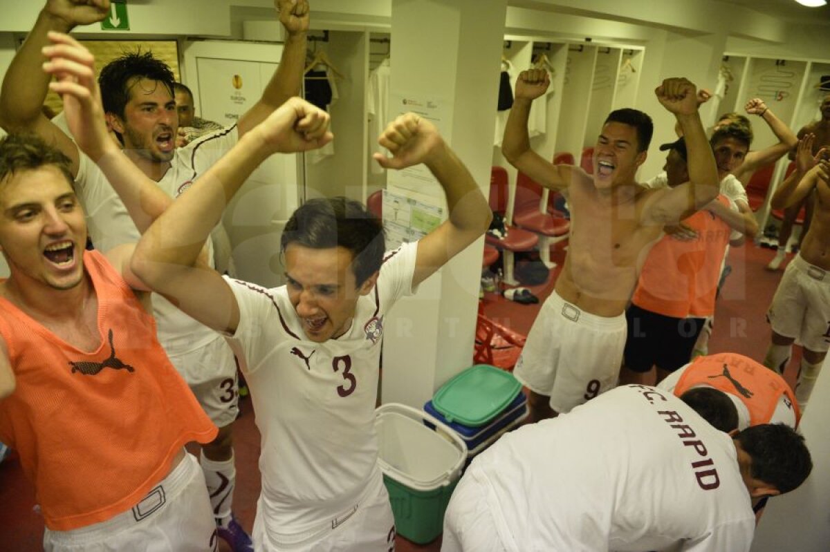 VIDEO şi FOTO Party în vestiar şi la Tărtăşeşti » Cum au petrecut rapidiştii după victoria la baraj