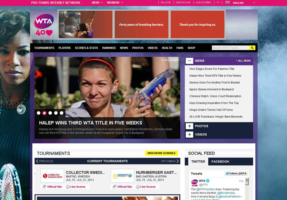 Românce vizibile » Halep şi Marincu au ajuns pe main page-ul site-urilor oficiale ale forurilor internaţionale de atletism şi tenis!